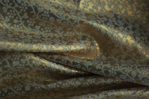 a close up of a fabric with a pattern on it