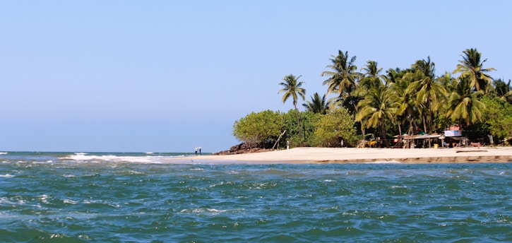 a small island in the middle of a body of water