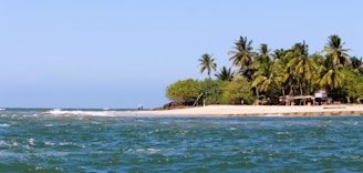 a small island in the middle of a body of water