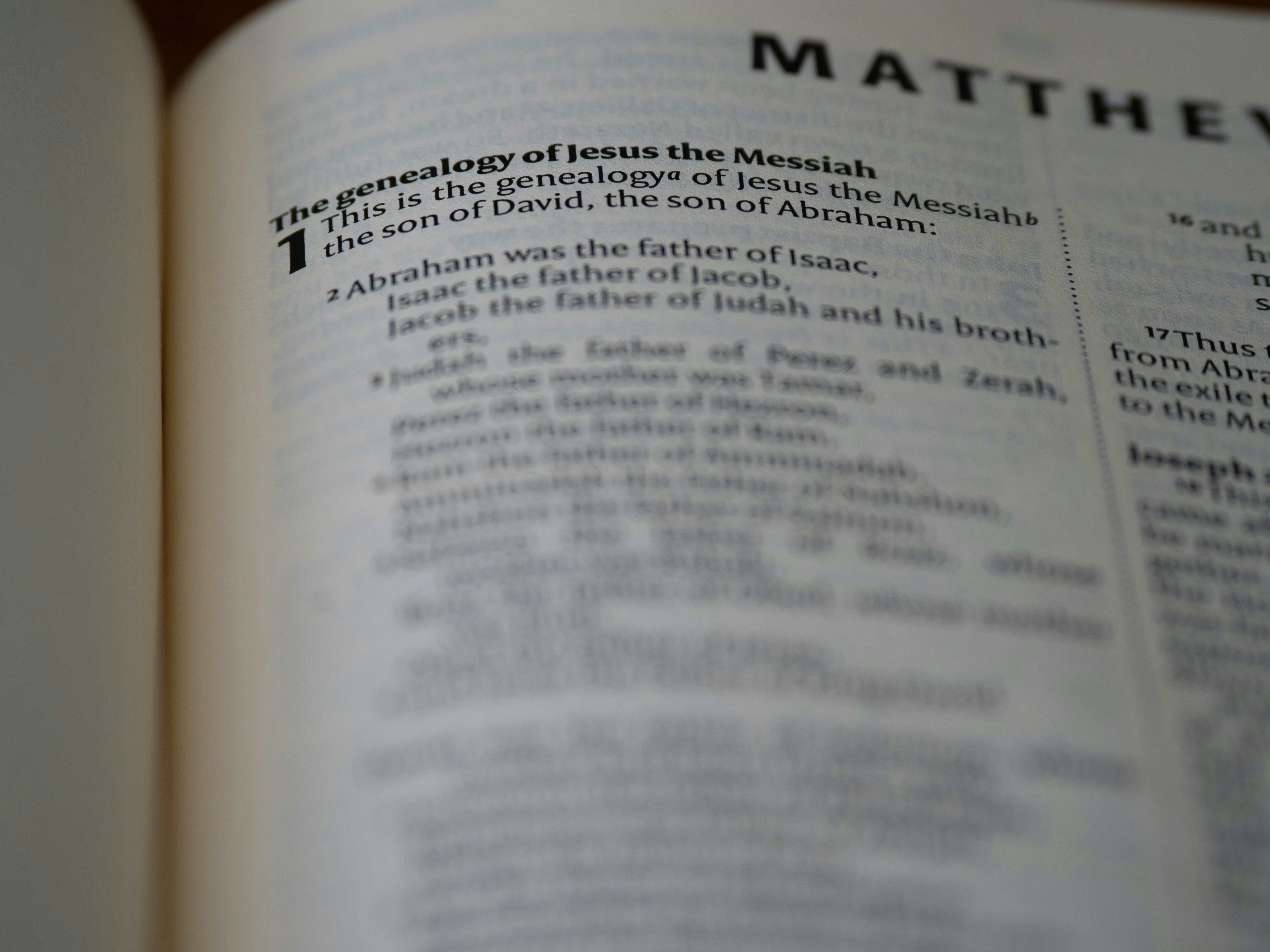 close up, bokeh, bible, new testament, christian, history, text, reading, bible study, devotions, christianity, scripture, Matthew, Synoptic Gospel, Gospel,