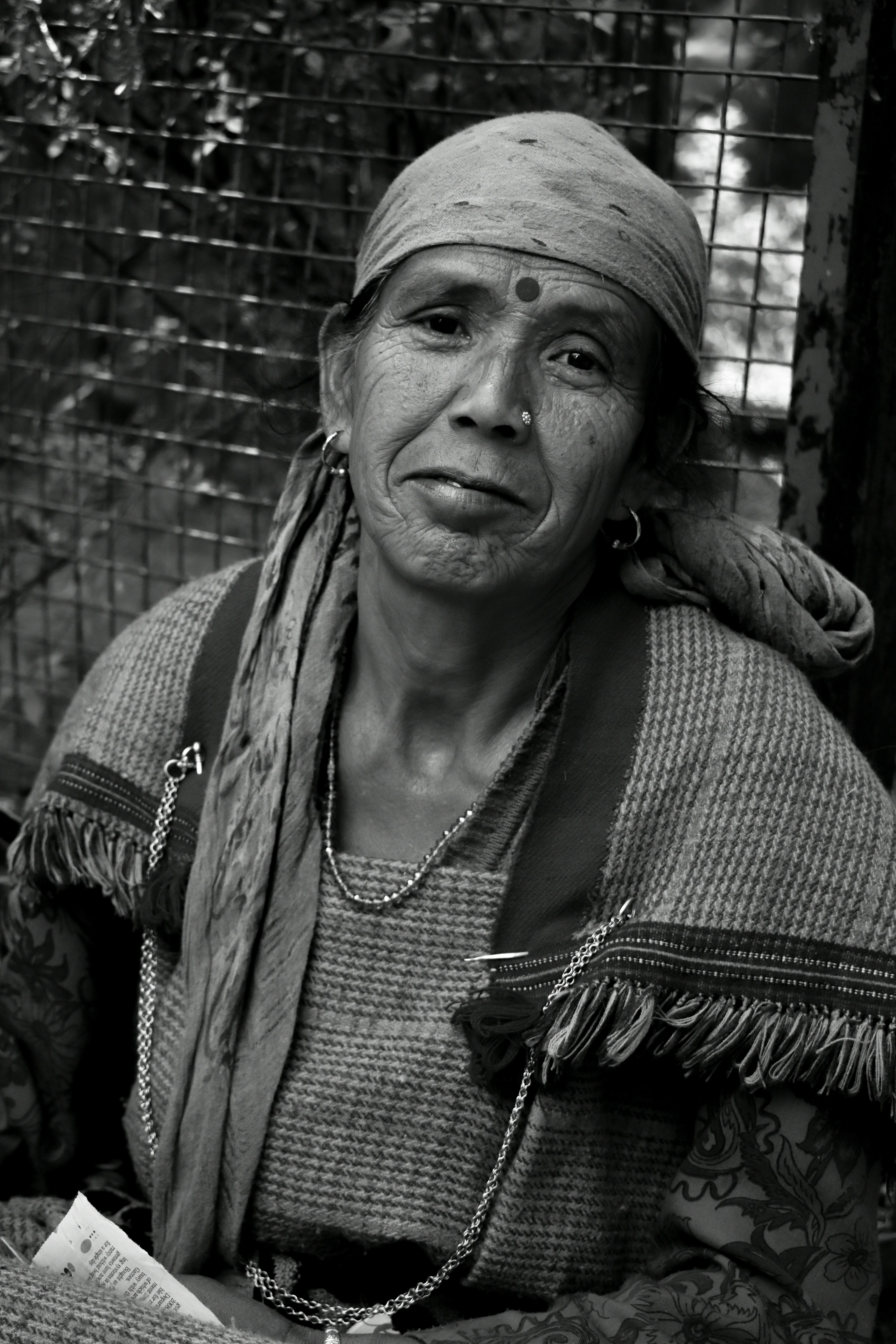 a black and white photo of a woman