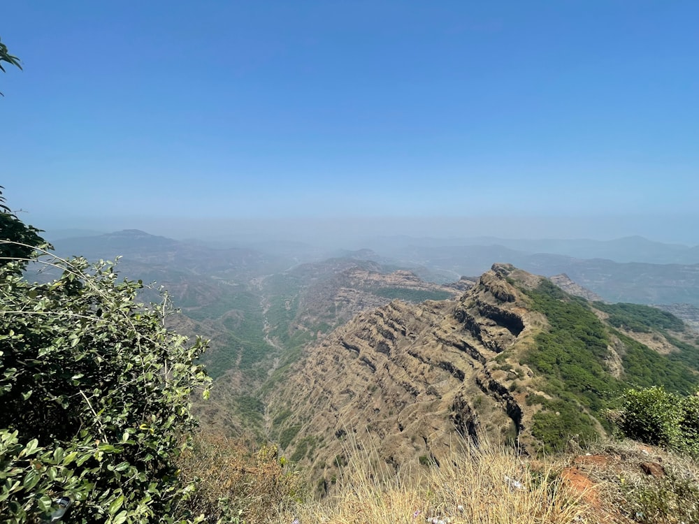 a view of the mountains from a high point of view