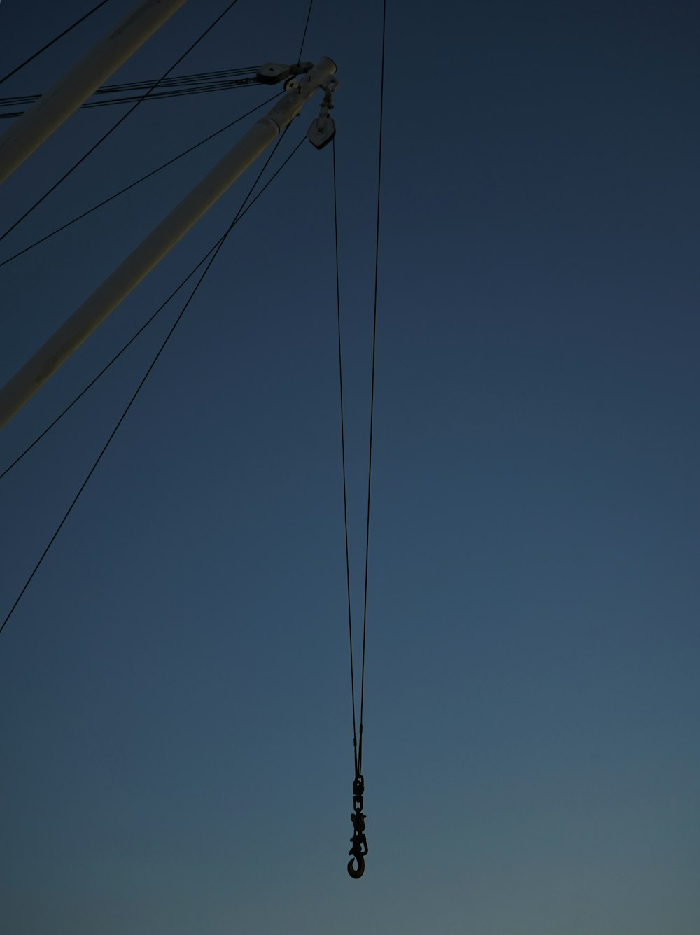 a power line with a sky in the background