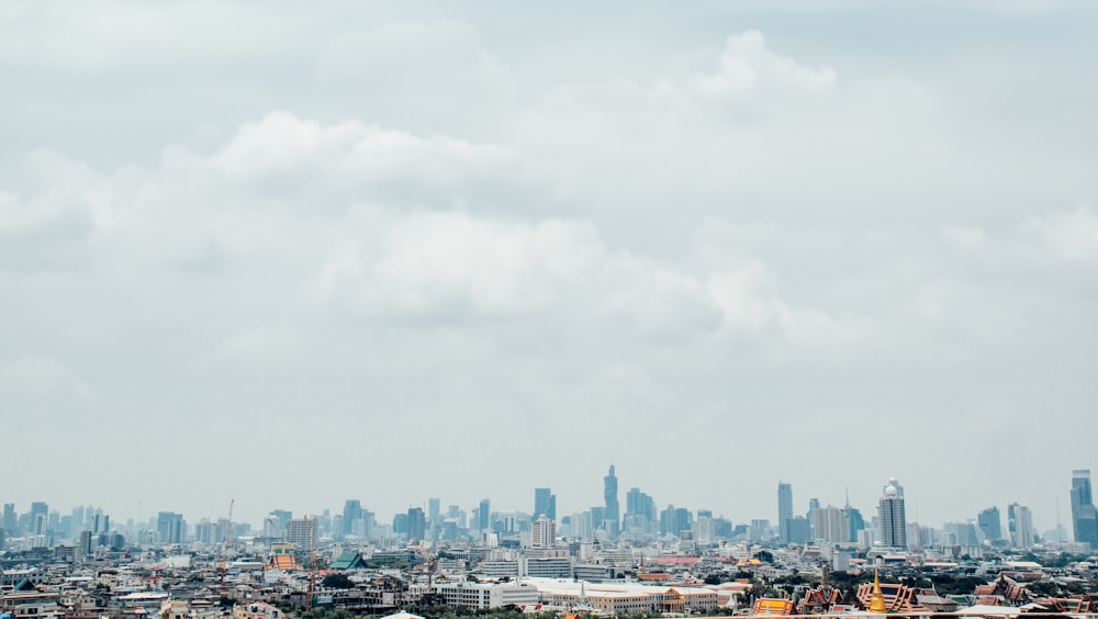 a view of a city from a distance