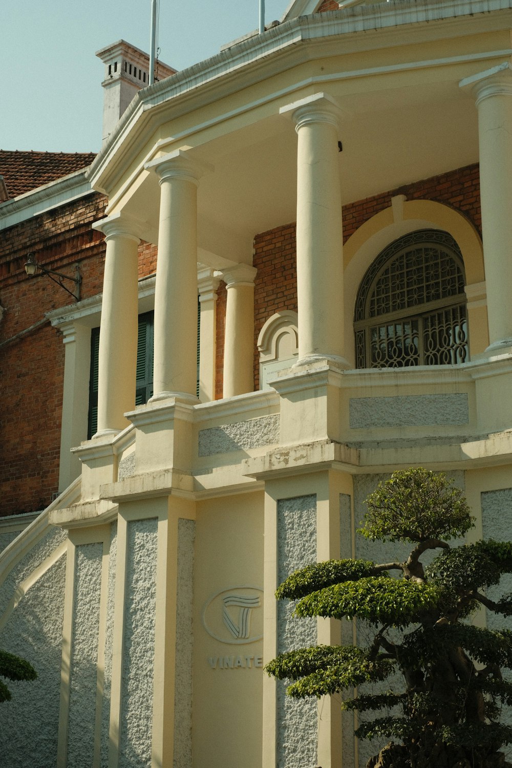 a building with a clock on the front of it