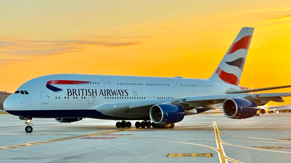 a british airways plane on the tarmac at an airport