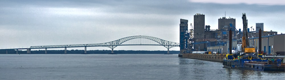 a large bridge over a large body of water