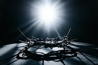 a crown of thorns on top of a table