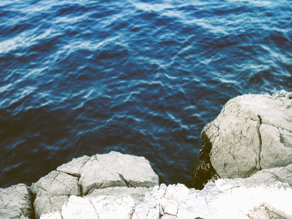 a view of a body of water from a cliff