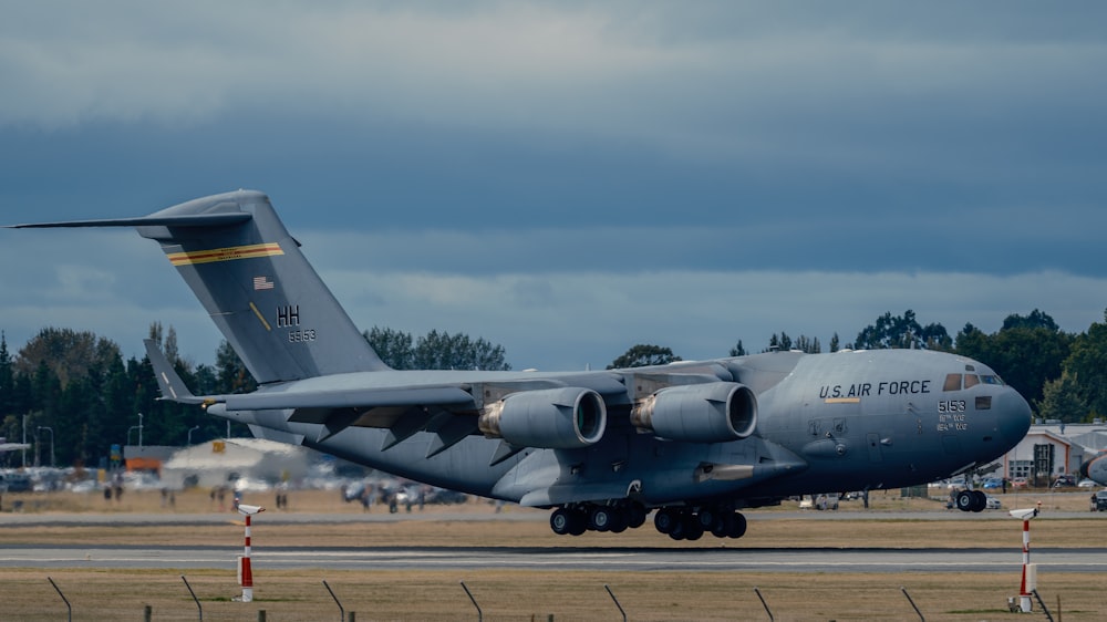 a large air plane on a run way