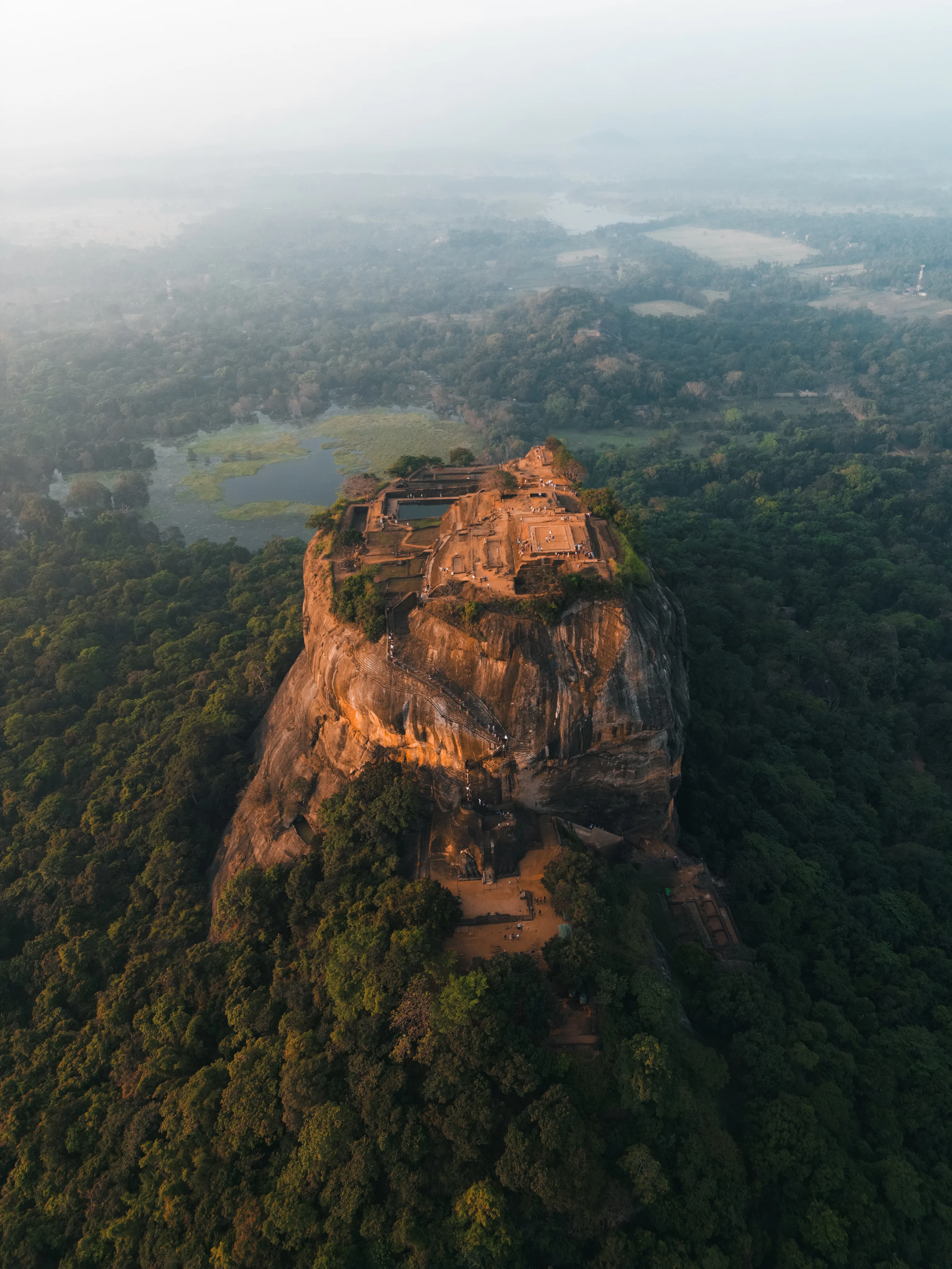 Sigiriya Lion Rock at golden hour