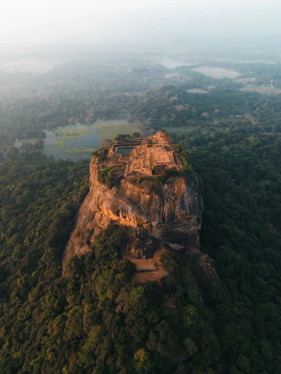 Aerial view of Sigiriya, Sri Lanka