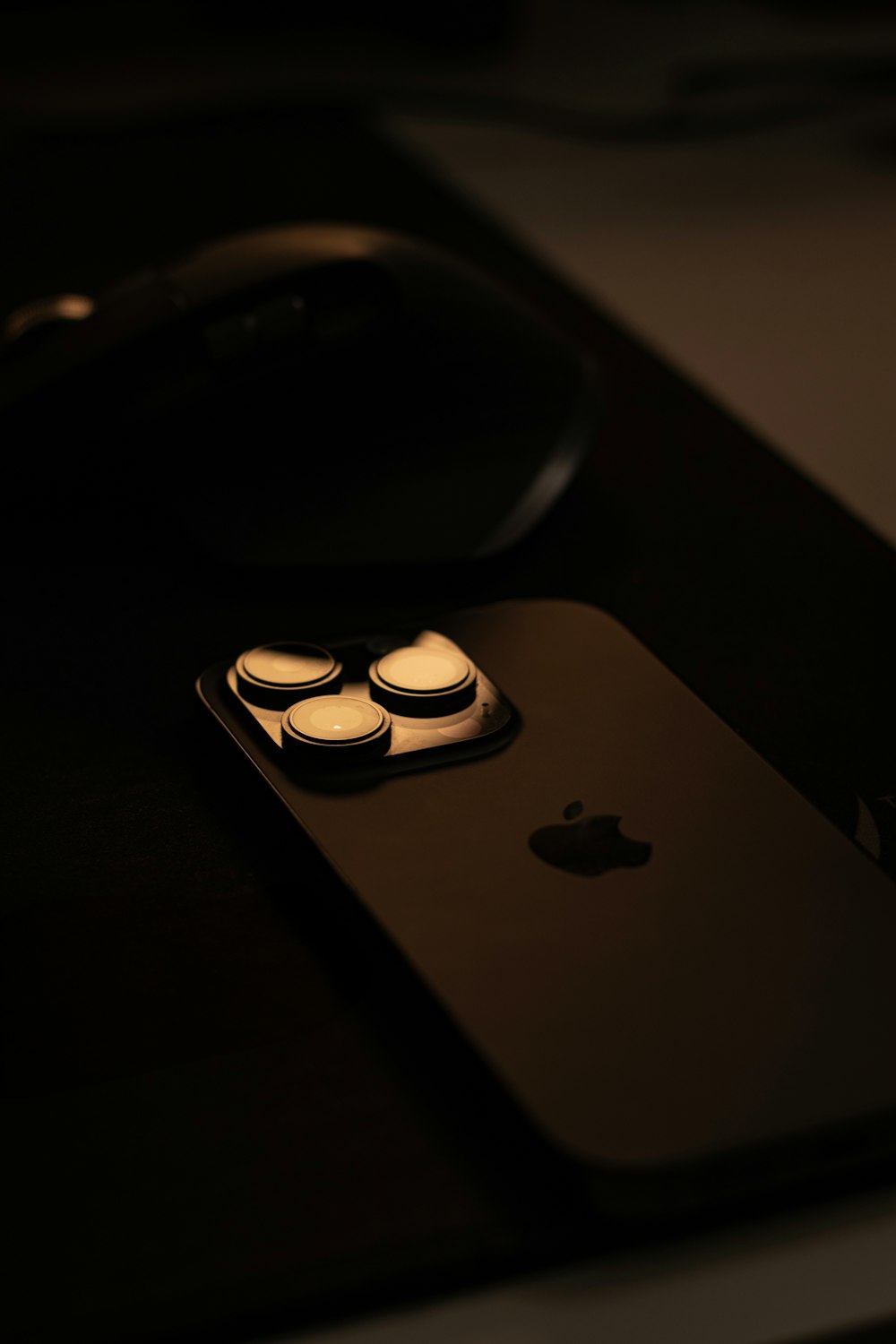 a close up of a cell phone on a table