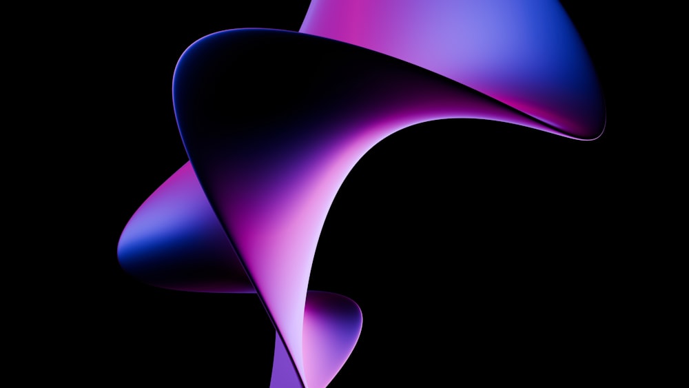 a black background with a purple and blue swirl