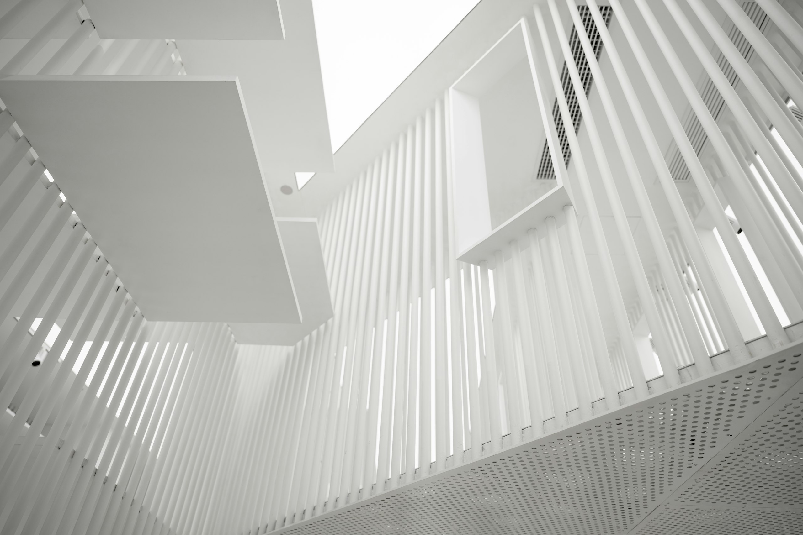White minimal architecture clarity