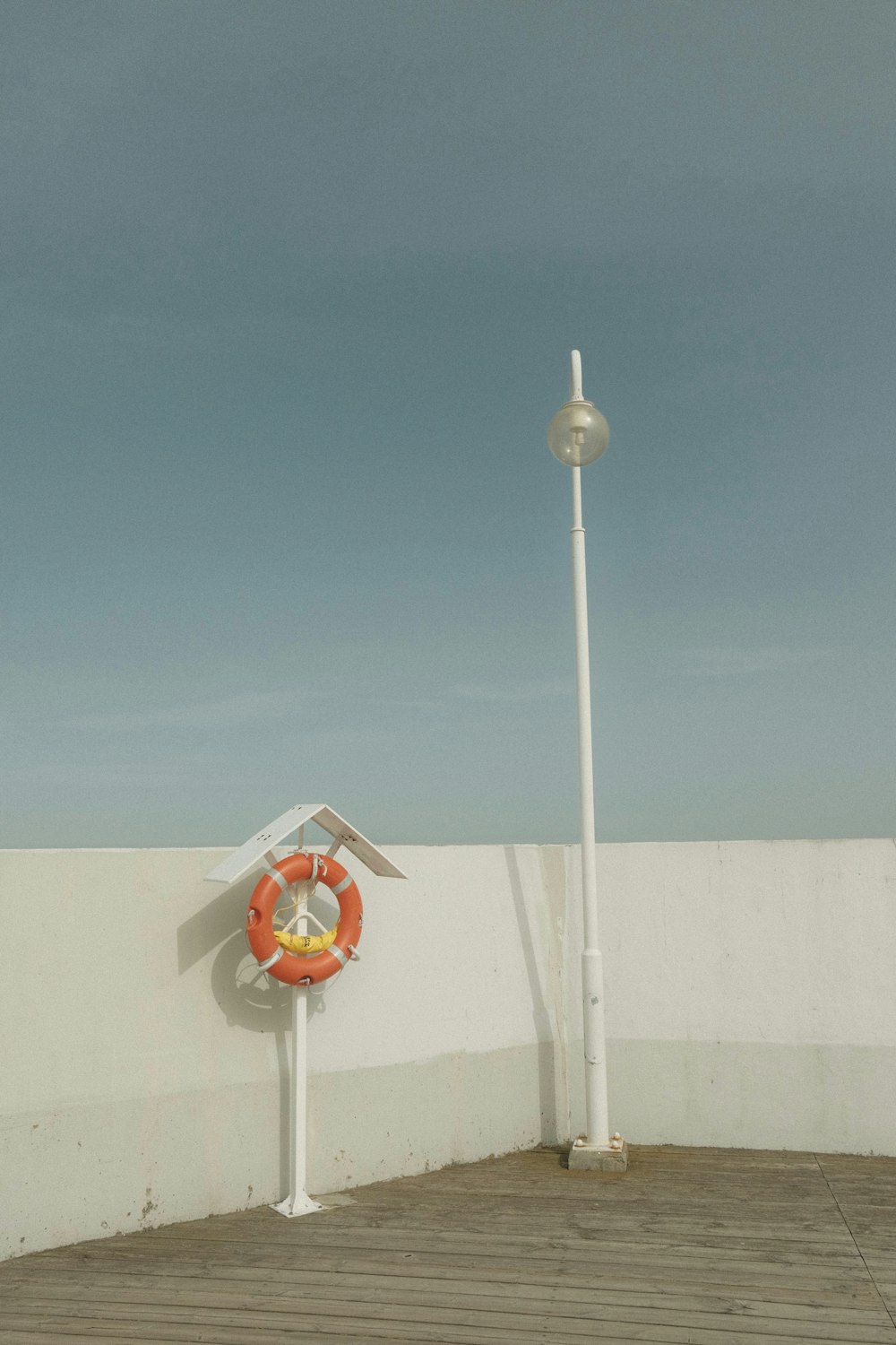 a life preserver on the side of a building