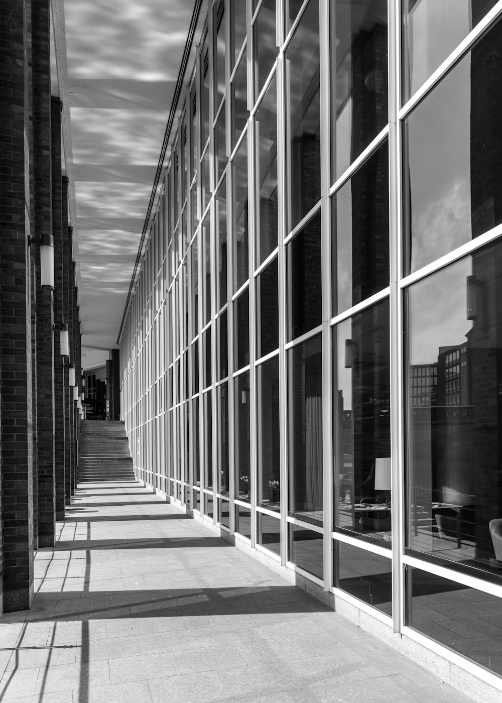 a row of windows on the side of a building