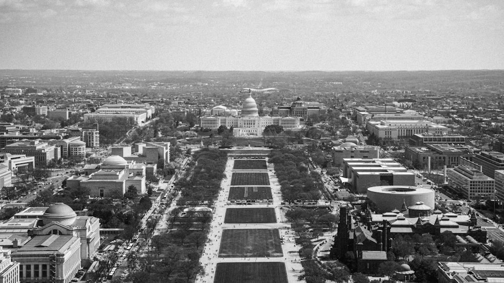 a black and white photo of a city