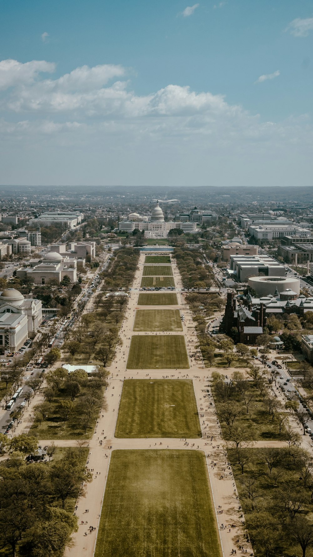 an aerial view of the national mall in washington d c