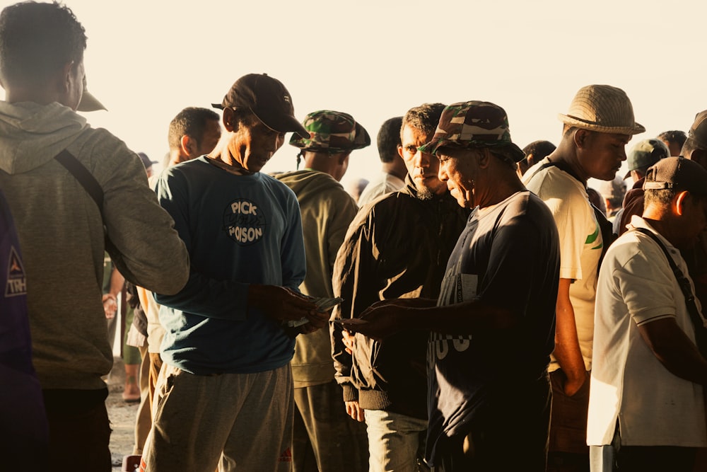 a group of young men standing next to each other