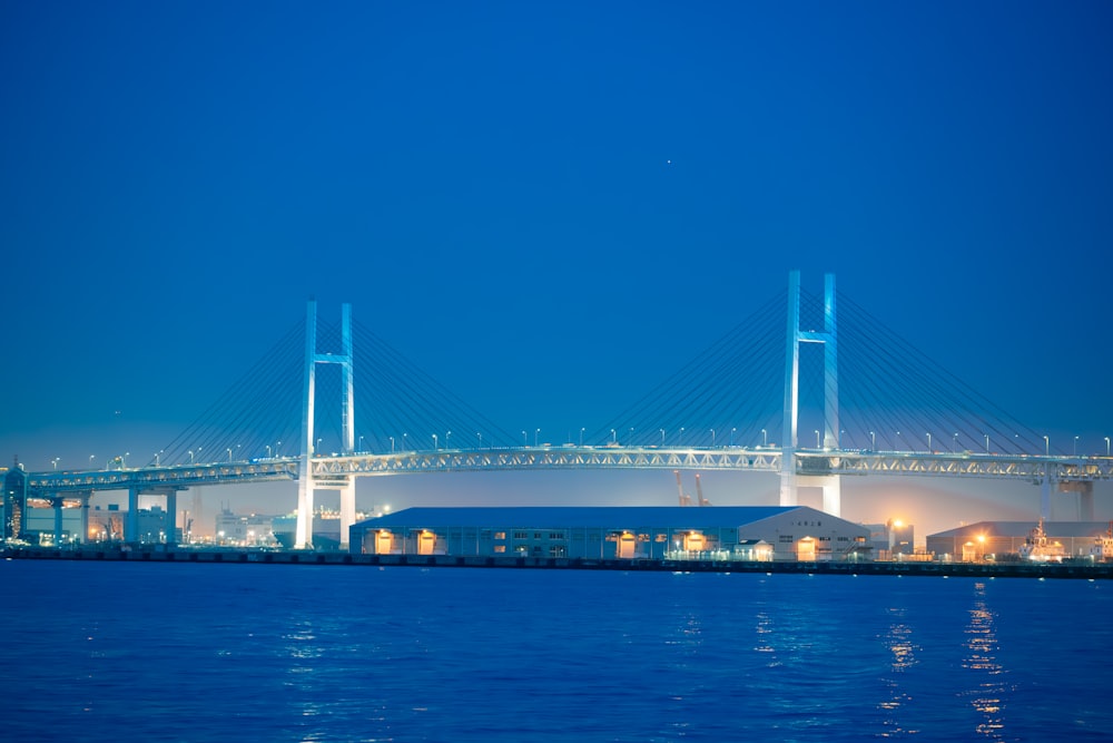 a large bridge over a large body of water