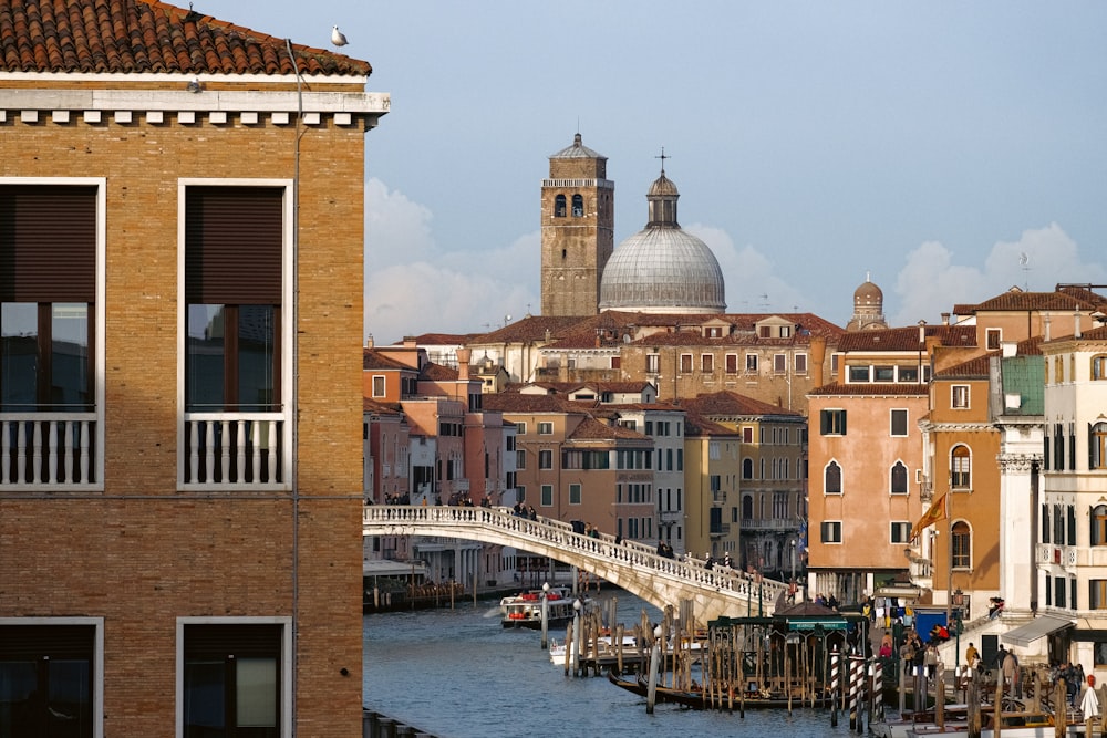 a view of a bridge over a body of water