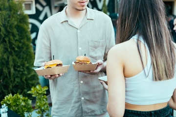 Person looking at comfort food