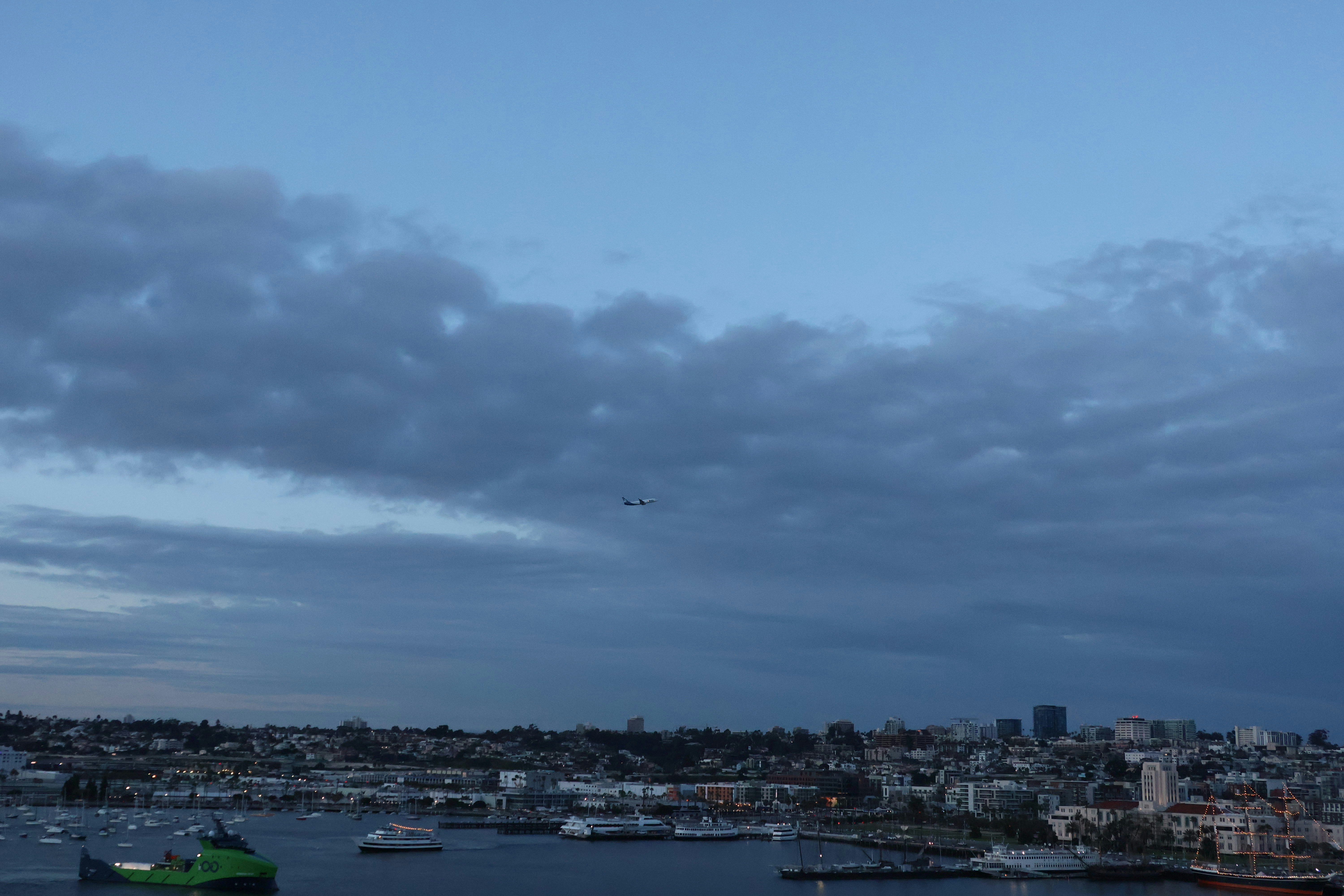 a large body of water with boats in it