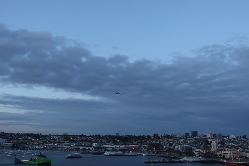 a large body of water with boats in it