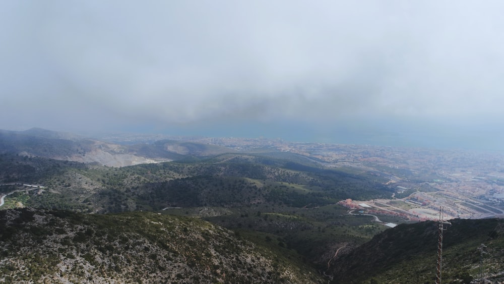 a view of a valley from a high point of view