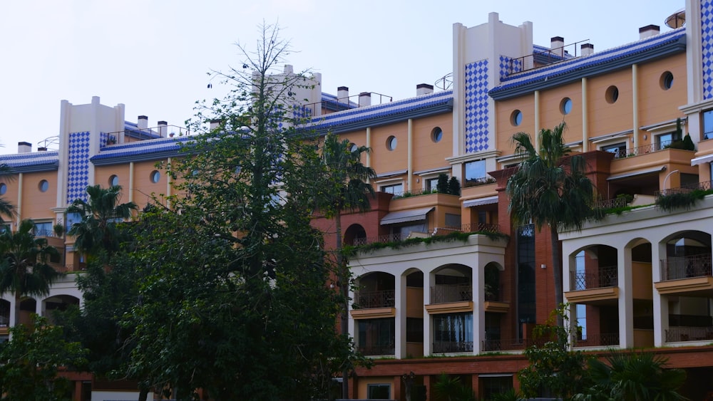 a row of multi - story buildings with balconies and balconies on