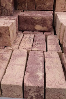 a bunch of bricks stacked on top of each other