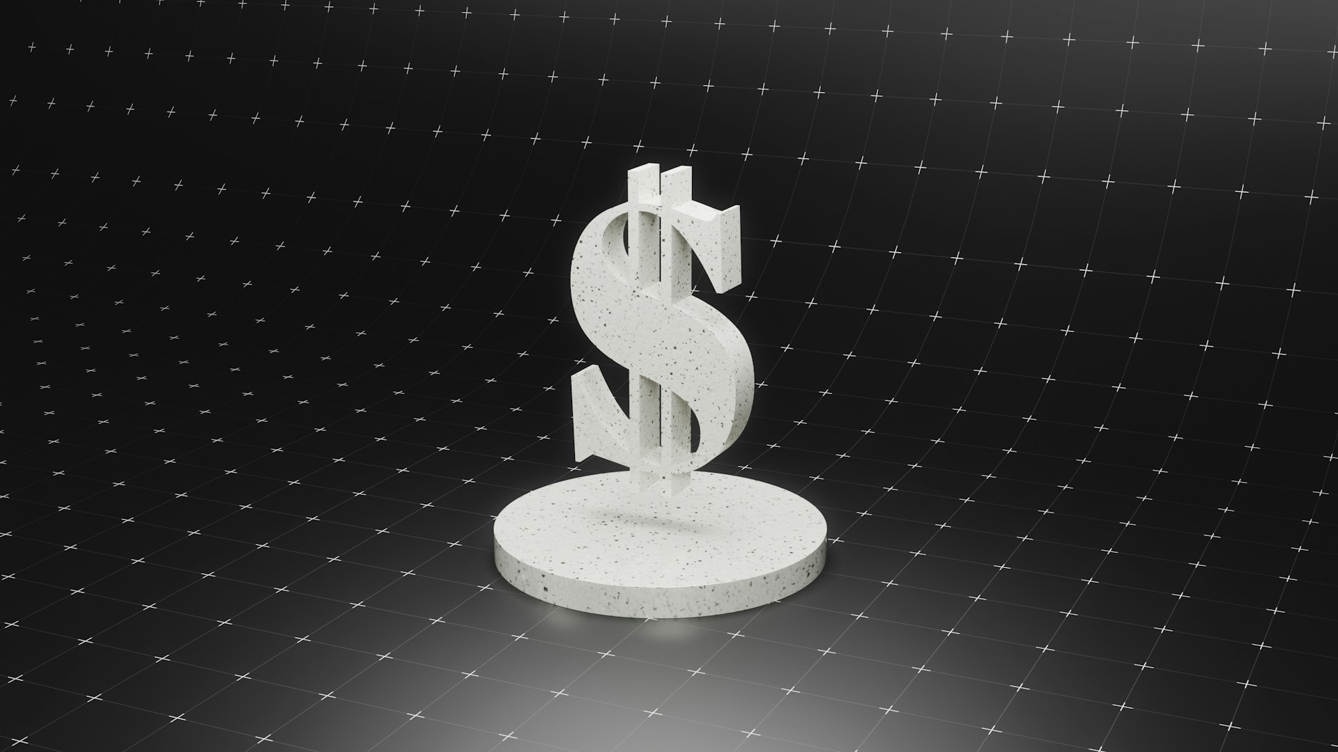 a dollar sign on top of a round object