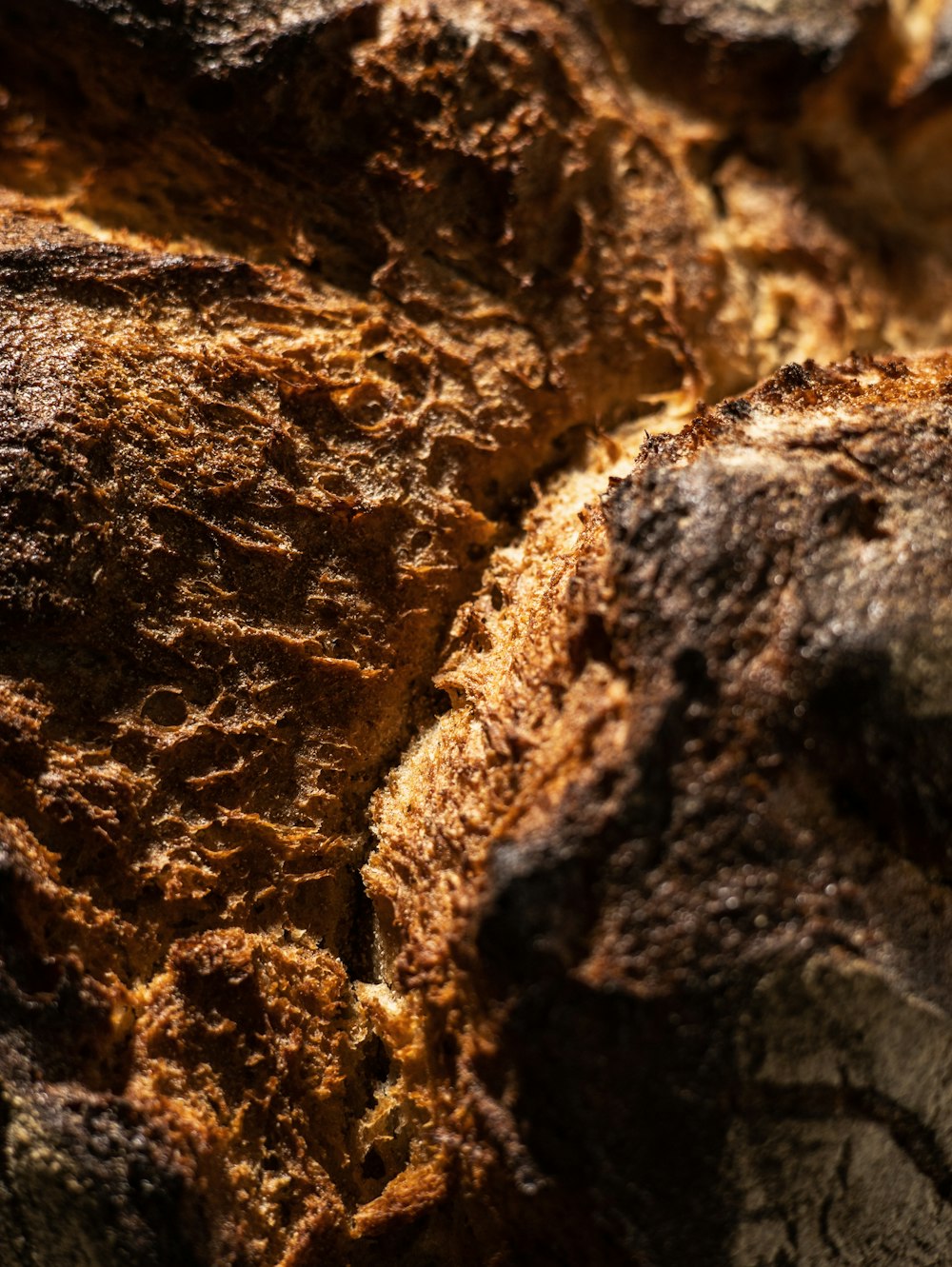 a close up of a rock formation with a blurry background