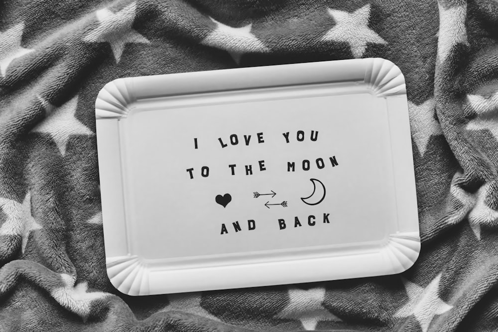 i love you to the moon and back on a blanket