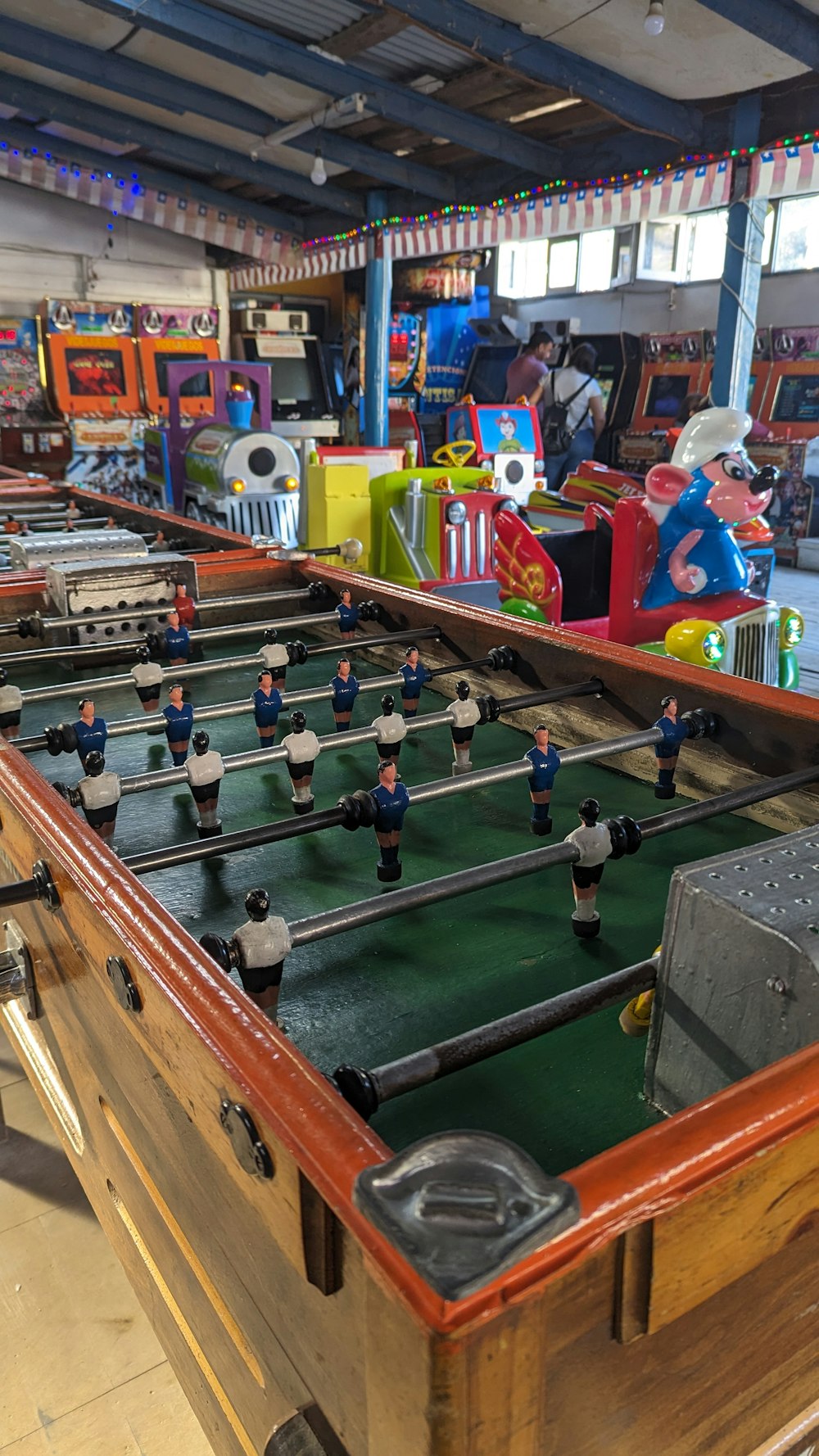 a foo - o - ball table in a toy store