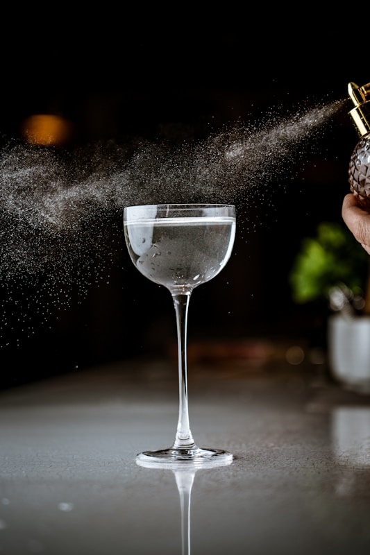 Champagne cocktail with berries