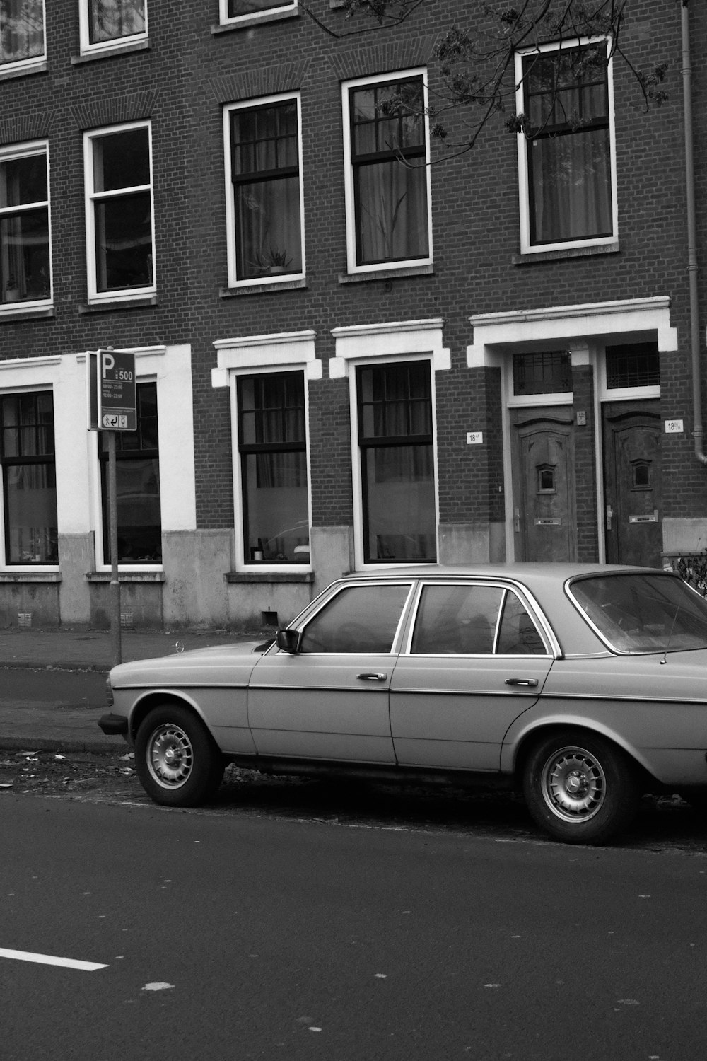 a car parked on the side of the road