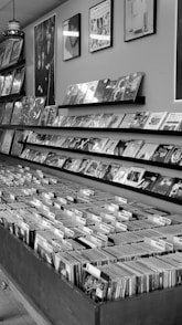 a record store filled with lots of records