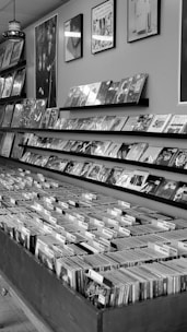 a record store filled with lots of records