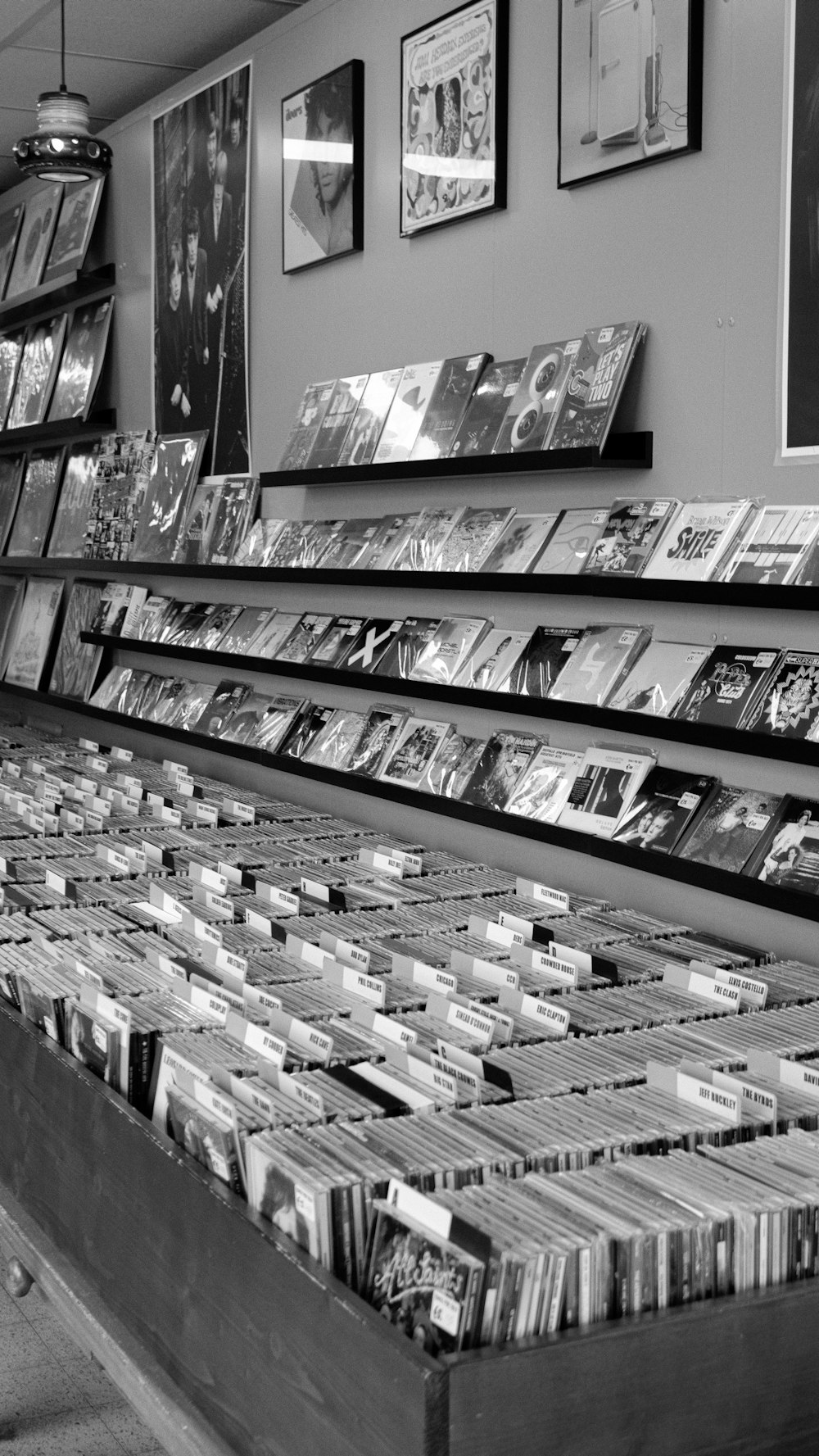 a record store filled with lots of records