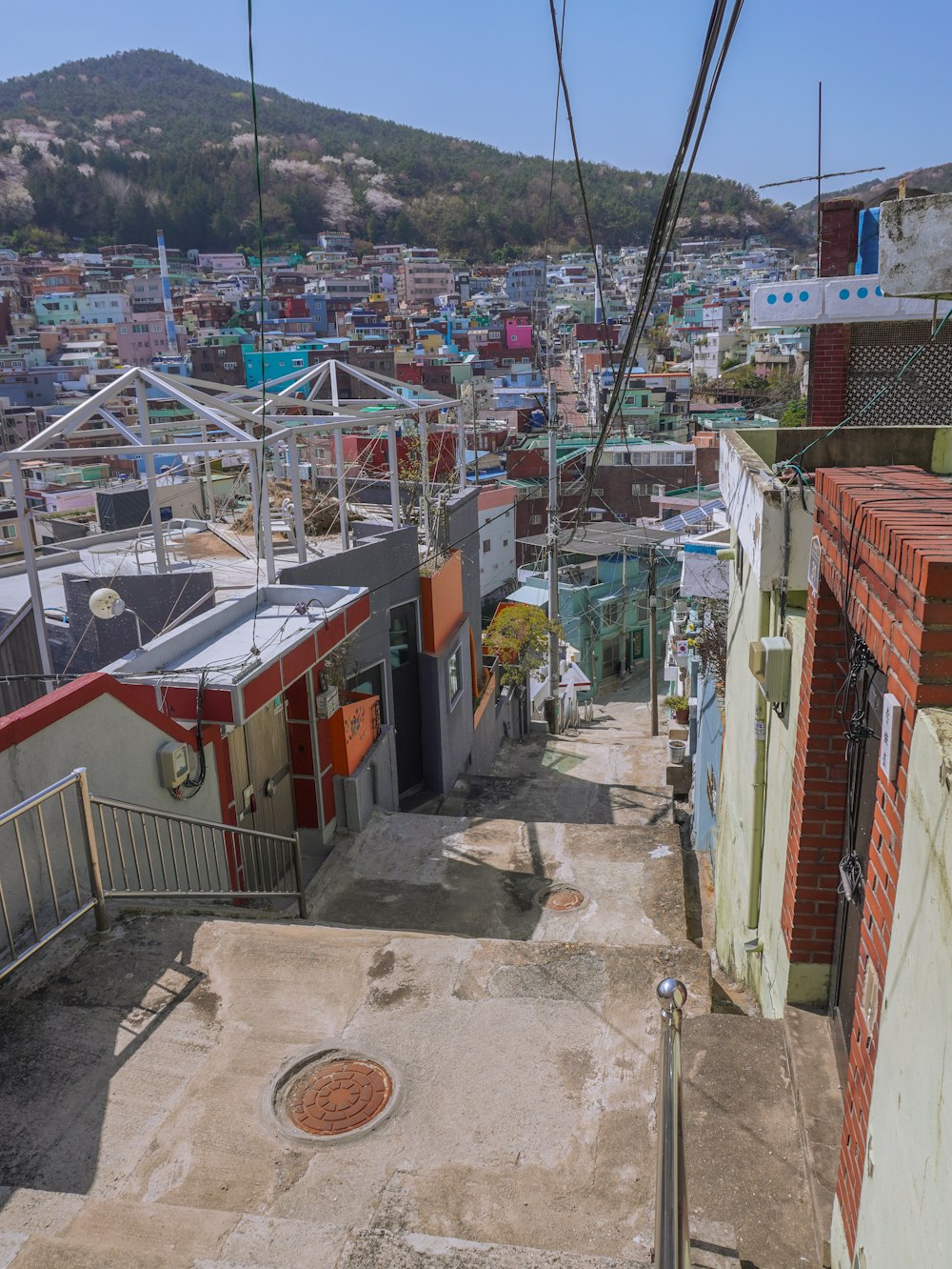 a view of a city from a high point of view