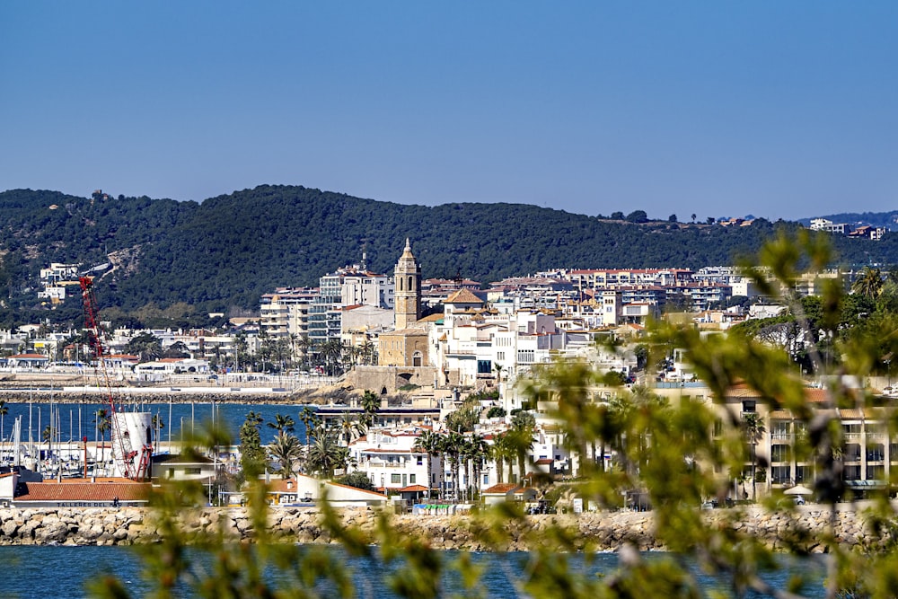 a view of a city from across the water