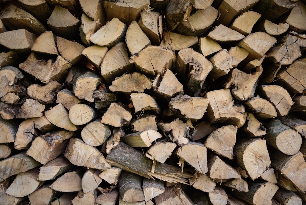 a pile of cut wood sitting next to each other