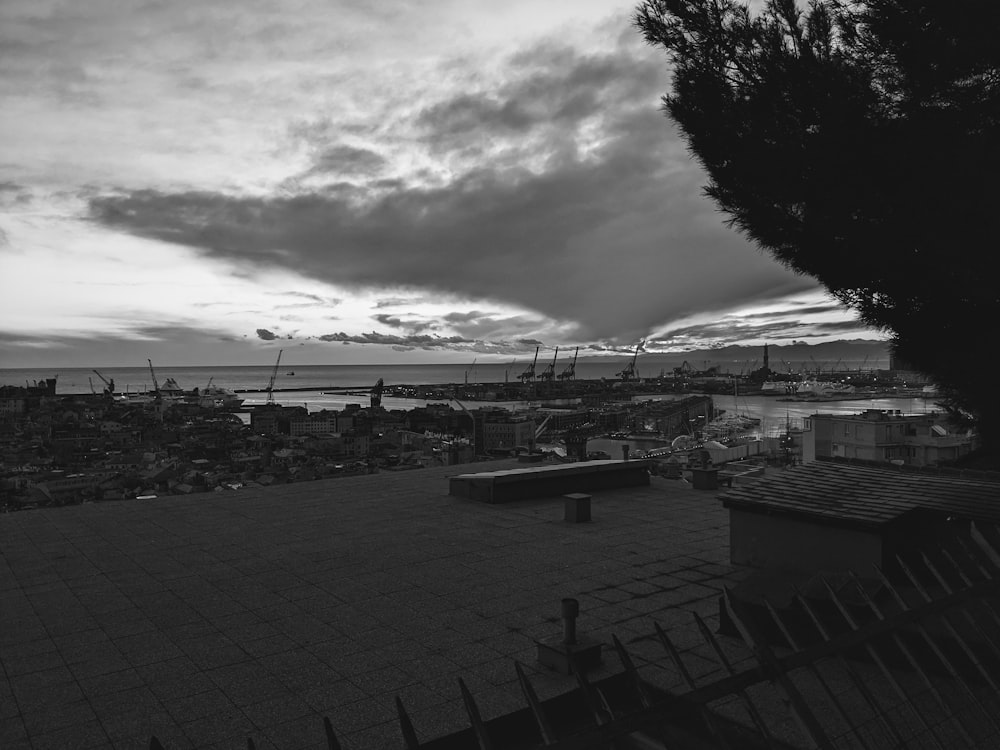 a black and white photo of a cloudy sky