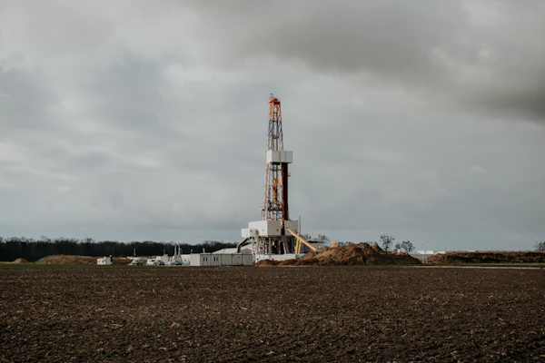 Drilling rig on a resource campaign