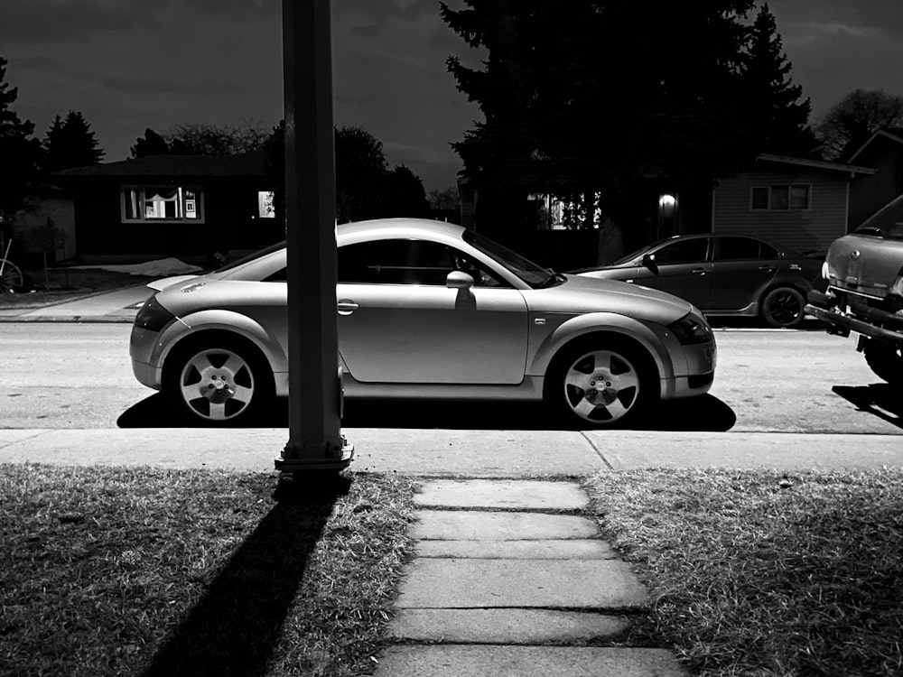 a car parked on the side of the road