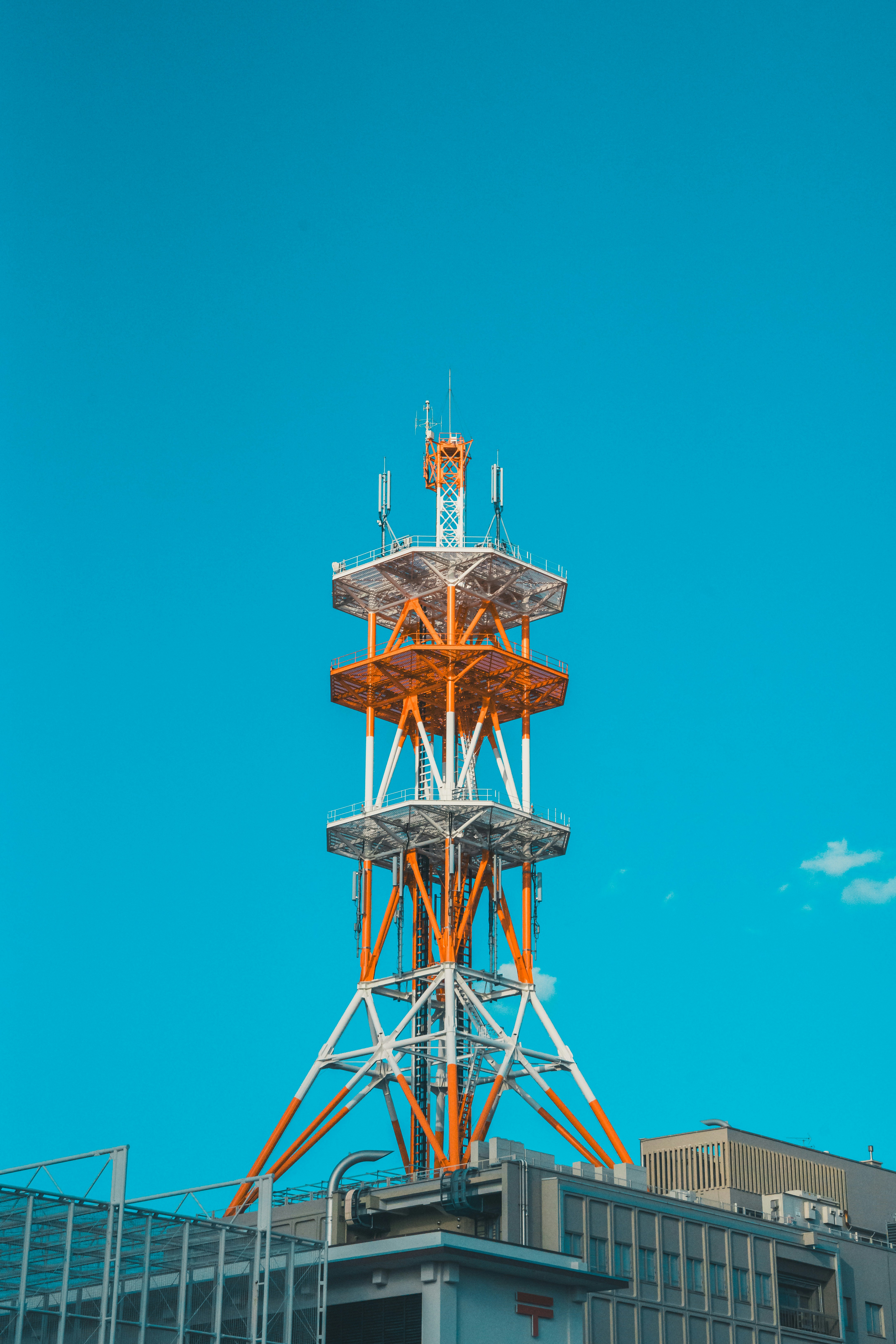 a tall tower with a clock on top of it