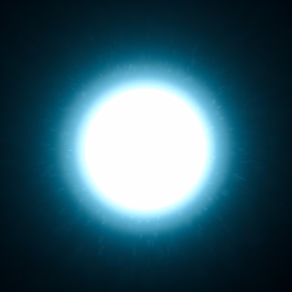 a bright light shines brightly in the dark