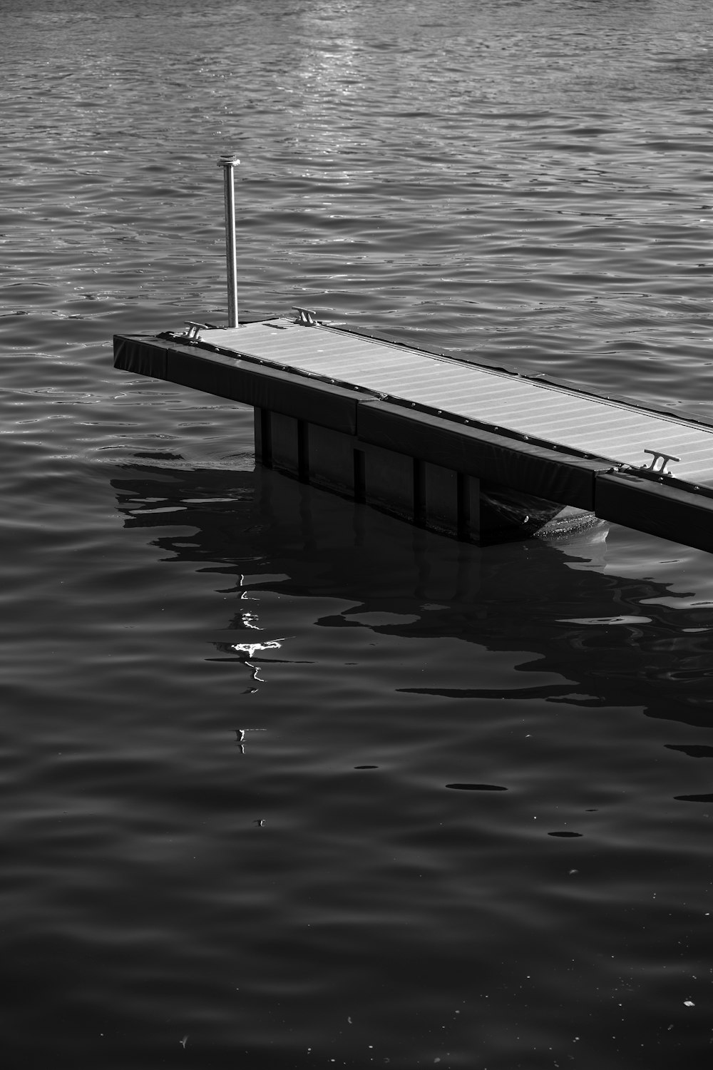 a dock in the middle of a body of water